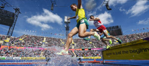 Overlay at Birmingham 2022 Commonwealth games, provided by GL events UK