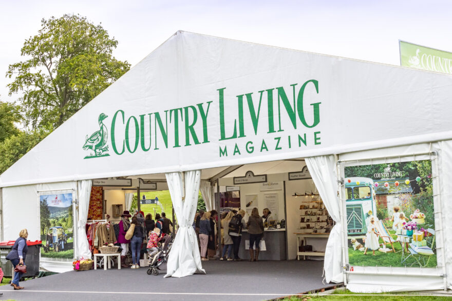 Clearspan Marquee by GL events UK installed at Burghley Horse Trials