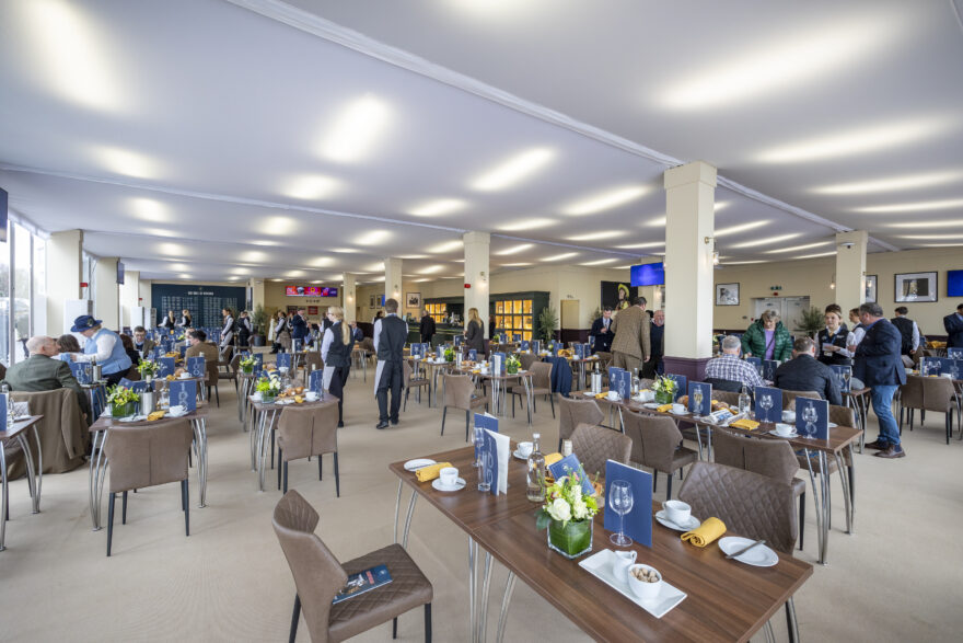 Furniture at Centenary Restaurant, Cheltenham Festival, supplied by GL events UK