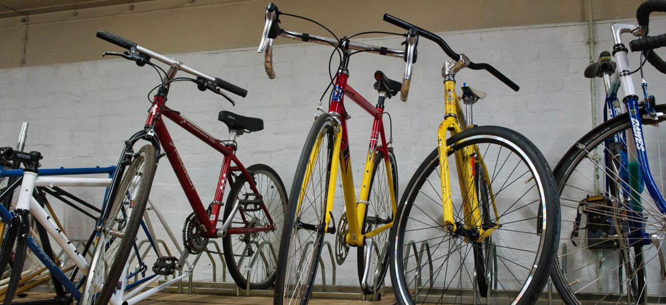 Bikes at the Common Wheel workshop in Glasgow, supported by GL Events UK