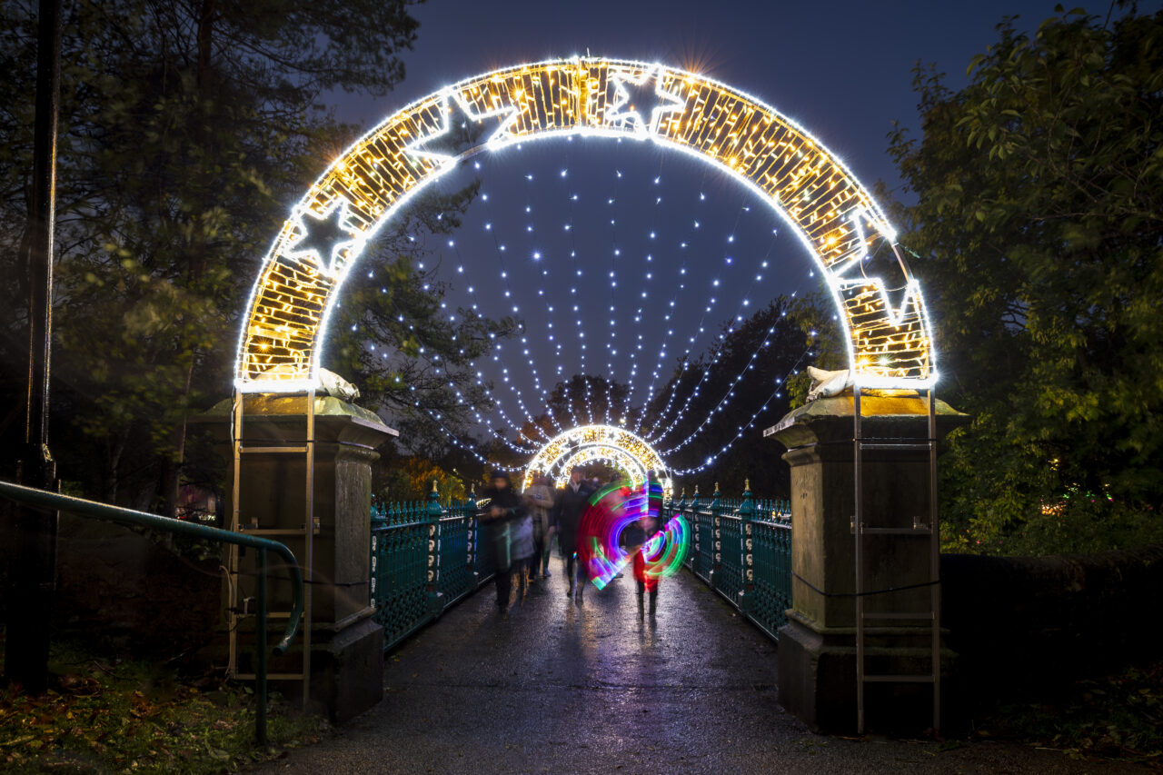 Sunderland light trail, supplied by Field and Lawn